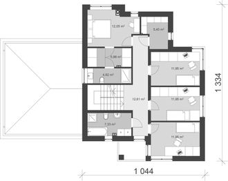 Piętro 1 projektu - uA55