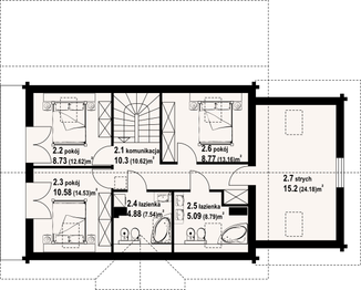 Poddasze projektu - Hoczew 17 dw