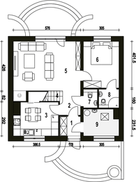 Parter projektu - Sosnówka II bez garażu [B]