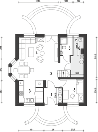 Parter projektu - Dom Dla Ciebie 5 bez garażu [B]