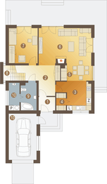 Parter projektu - Tamara z garażem 1-st. [A]