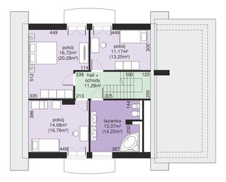Poddasze projektu - Dom przy Oliwkowej 5 H