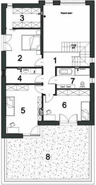 Piętro 1 projektu - Współczesny D31