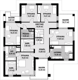 Piętro 1 projektu - E-219