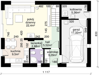 Parter projektu - Dom przy Alabastrowej 37