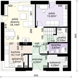 Parter projektu - Dom przy Cyprysowej 54