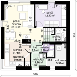 Parter projektu - Dom przy Cyprysowej 56