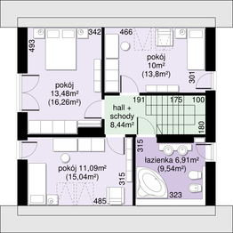Poddasze projektu - Dom przy Cyprysowej 56