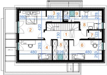 Poddasze projektu - Podpiwniczony 01A