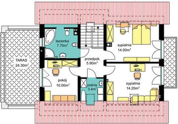 Poddasze projektu - BW-55 wariant 3