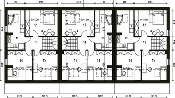 Poddasze projektu - Mazurek z garażem 1-st. szeregówka [A-SZ]
