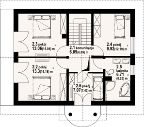 Poddasze projektu - Jaworze nowe kx