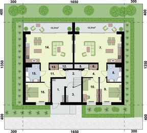 Parter projektu - San vito - budynek wielorodzinny