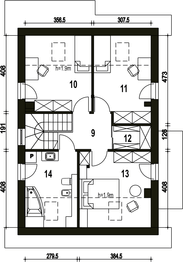 Poddasze projektu - Głuszec bez garażu [B]