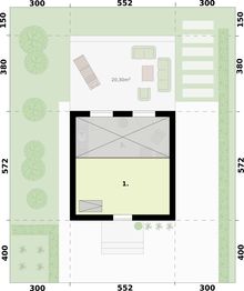 Poddasze projektu - Lido A dom letniskowy na zgłoszenie do 35 m2