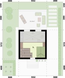 Poddasze projektu - Lido dom letniskowy z antresolą