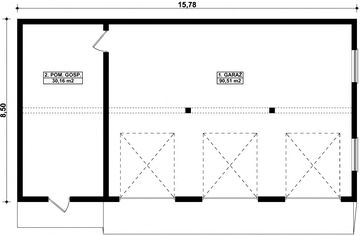 Parter projektu - G349 - Budynek garażowo - gospodarczy