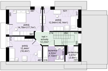 Poddasze projektu - Dom przy Modrzewiowej 15