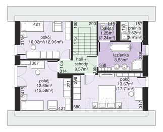 Poddasze projektu - Dom przy Alabastrowej 40