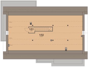 Poddasze projektu - Bianco Modern