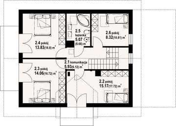 Poddasze projektu - Zawojów plus k