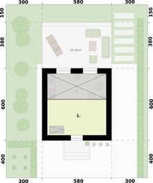 Poddasze projektu - Lido 3 A OC ocieplony, letniskowy na zgłoszenie do 35m2