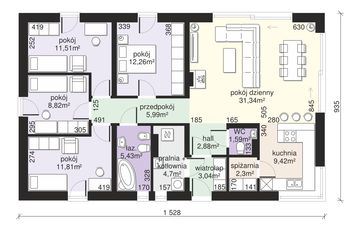 Parter projektu - Dom przy Bukowej 9