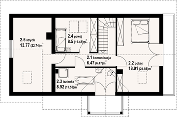 Poddasze projektu - Zawoja dw 43