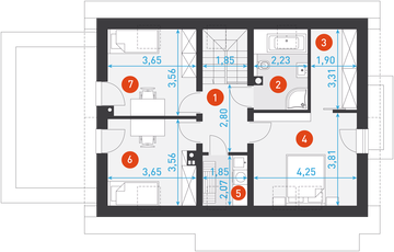 Poddasze projektu - Przytulny 4A
