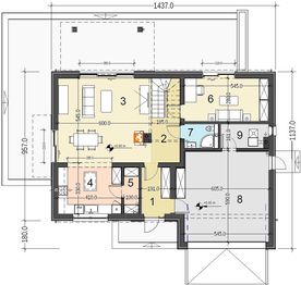 Parter projektu - Bocian 3 z garażem 2-st.