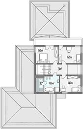 Piętro 1 projektu - Sewilla Maxi F 3-garaże