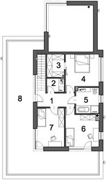 Piętro 1 projektu - Ażurowy D38