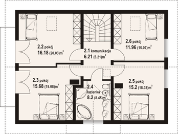 Poddasze projektu - Żarnowiec 5dw