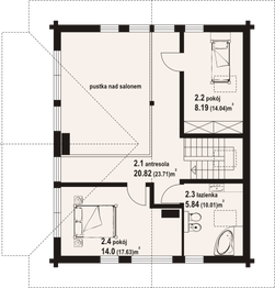 Poddasze projektu - Tomaszewo średnie dw