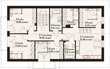 Poddasze projektu - Tarnowo 22gg