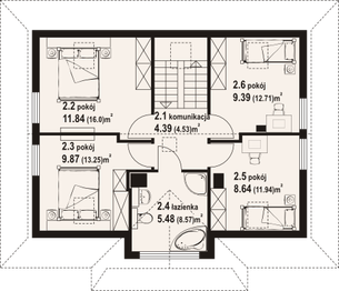 Poddasze projektu - Jurgów 9 dw