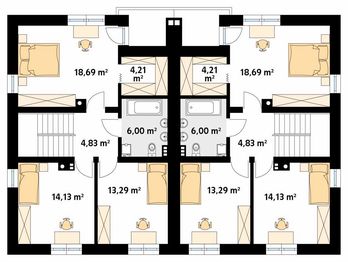 Piętro 1 projektu - Purpurowy