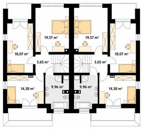 Piętro 1 projektu - Miodowy