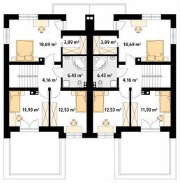 Piętro 1 projektu - Oliwkowy