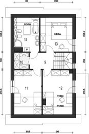 Poddasze projektu - Głuszec II z garażem 1-st. [A]