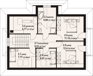 Poddasze projektu - Bukowina 5dw