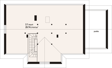 Poddasze projektu - Chmielów dw 19