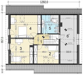 Poddasze projektu - Jaskółka 5 z garażem