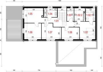 Piętro 1 projektu - House x14