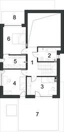 Piętro 1 projektu - Gustowny D39