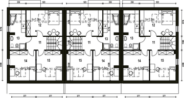 Poddasze projektu - Mazurek II z garażem 1-st. szeregówka [A-SZ]