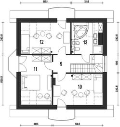 Poddasze projektu - Dom Dla Ciebie 3 bez garażu [B1]