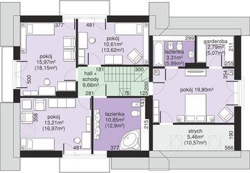 Poddasze projektu - Dom przy Cyprysowej 15 K5