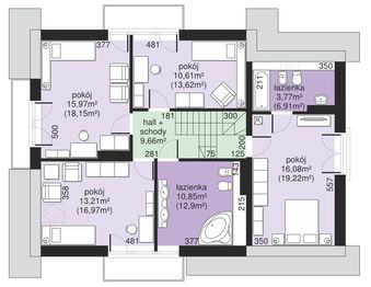 Poddasze projektu - Dom przy Cyprysowej 14 K