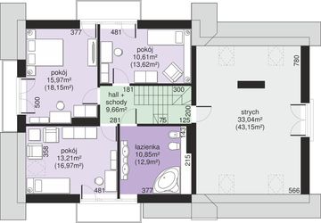 Poddasze projektu - Dom przy Cyprysowej 15 K6